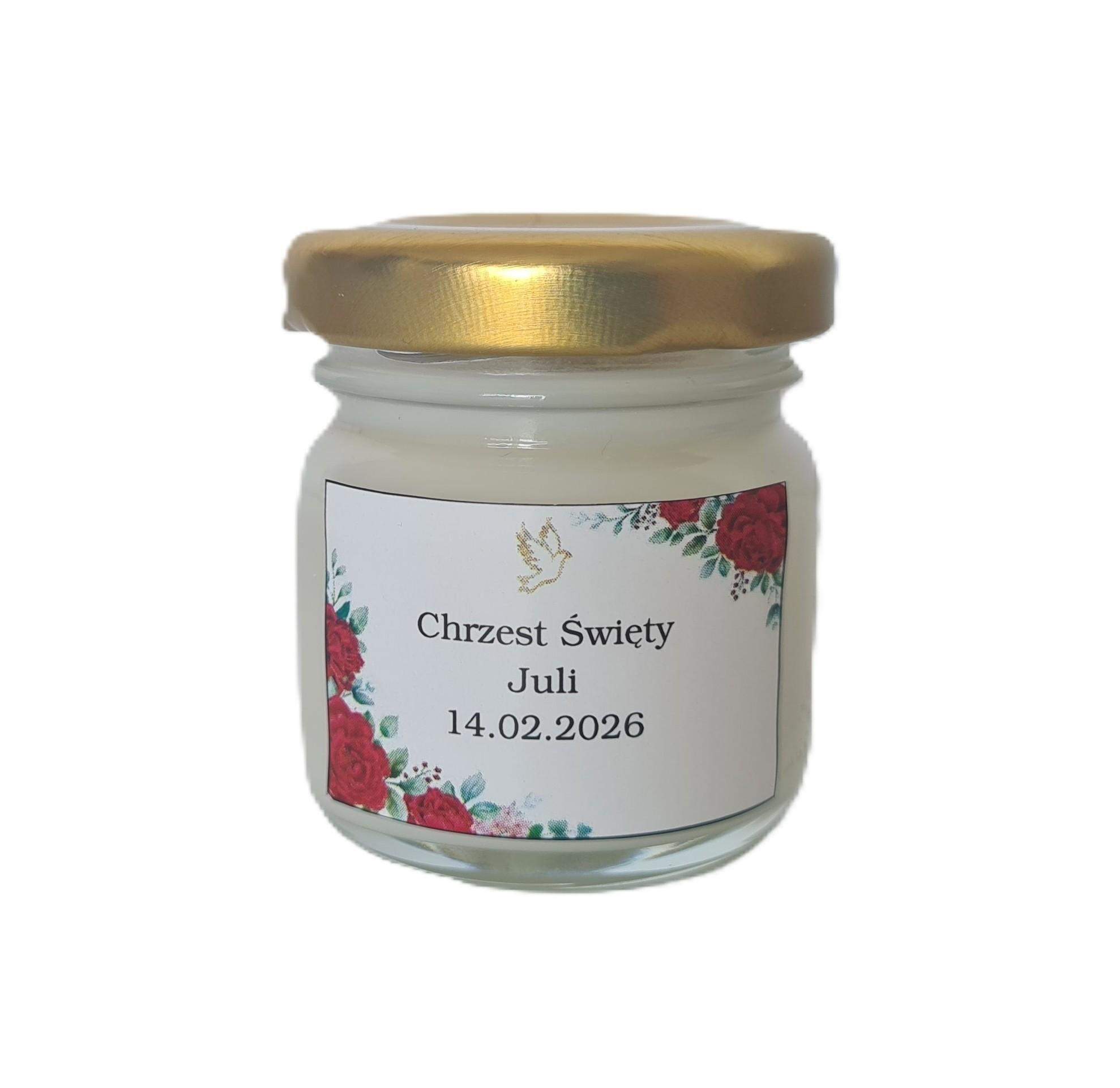Świeca Podziękowanie dla gości Chrzest 1