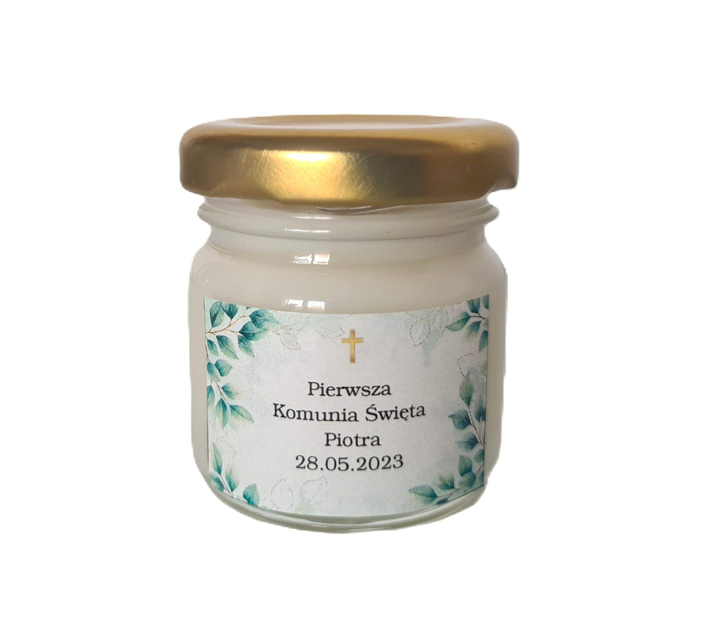 Świeca Podziękowanie dla gości Komunia 1