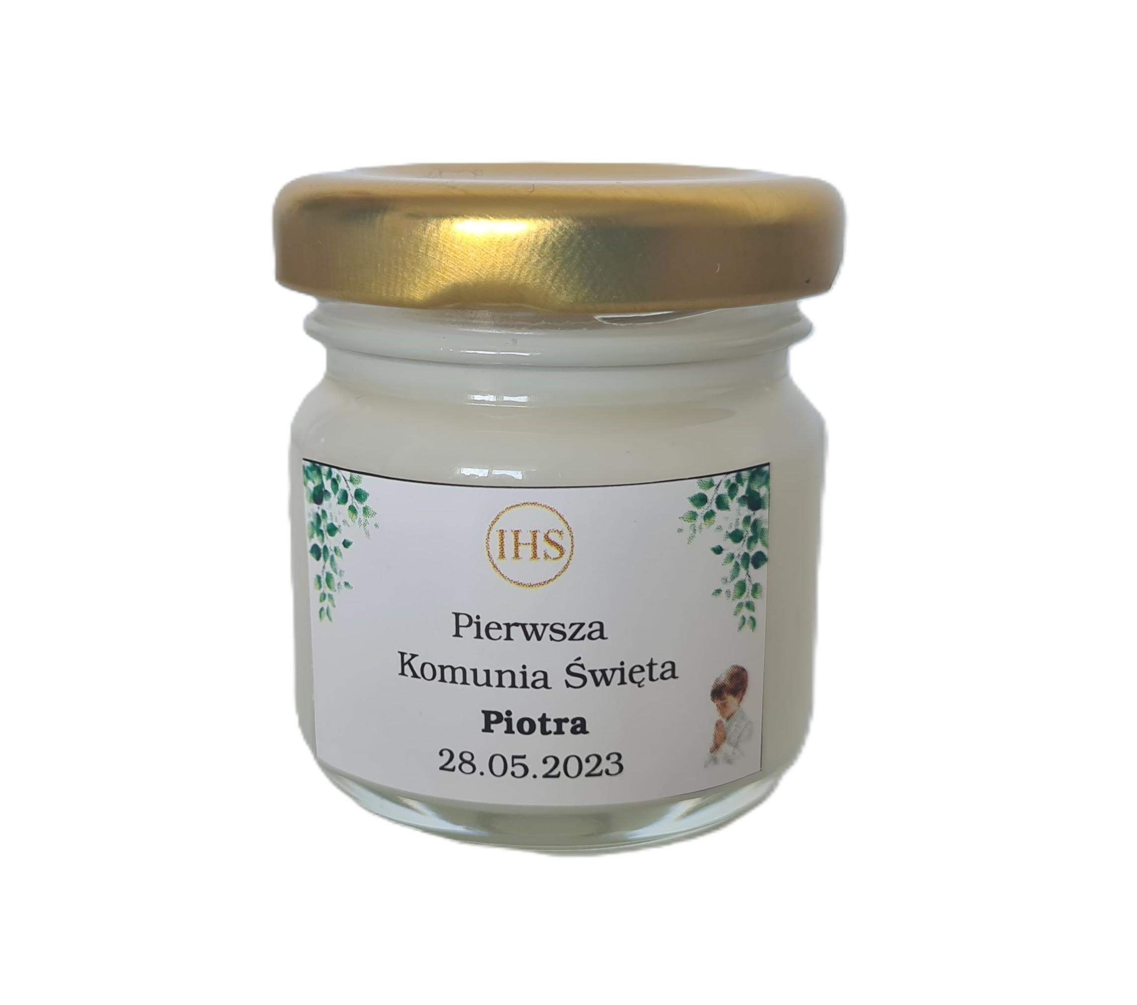 Świeca Podziękowanie dla gości Komunia 0