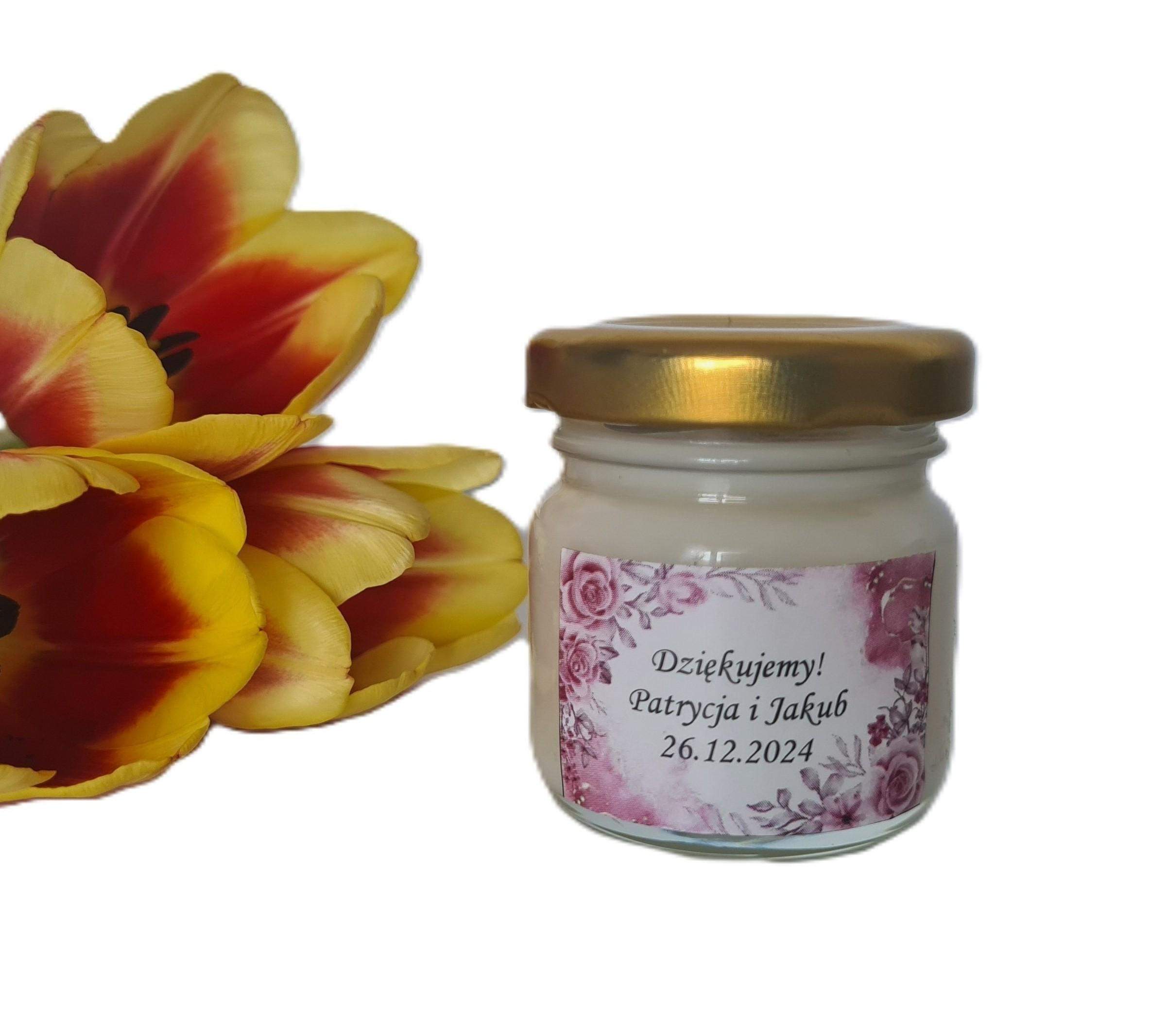 Świeca Podziękowanie dla gości Ślub 2